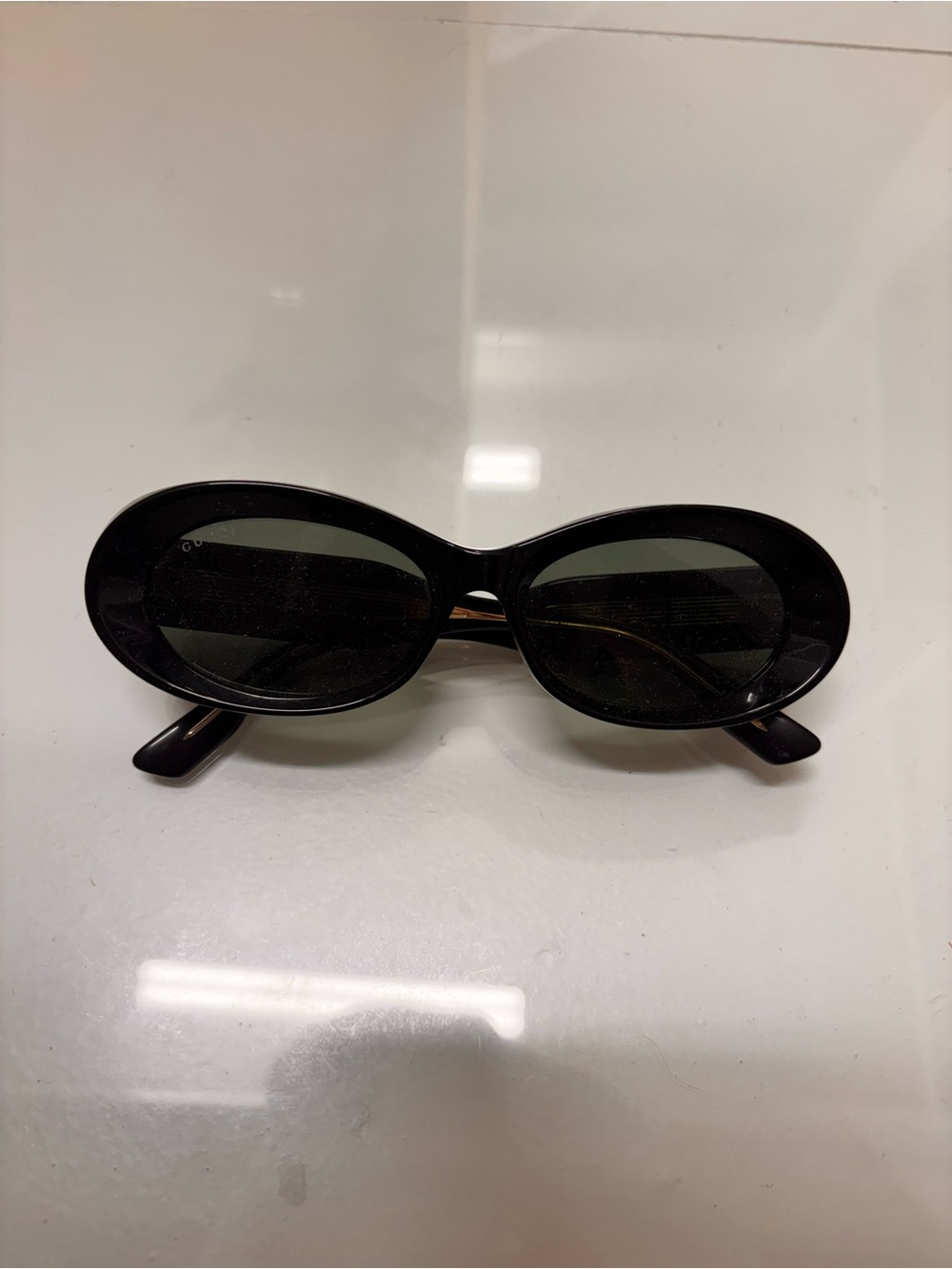 Authentic Gucci Black Oval Sunglasses